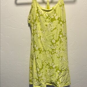 Outdoor Voices Lime and Cream Floral Athletic Dress
